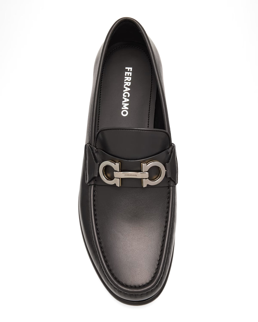 FERRAGAMO AVRIL TWO-TONE GANCINI BIT CALFSKIN LEATHER LOAFERS