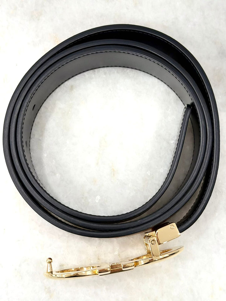 FERRAGAMO GANCINI REVERSIBLE CALFSKIN LEATHER BELT – TAN/BLACK