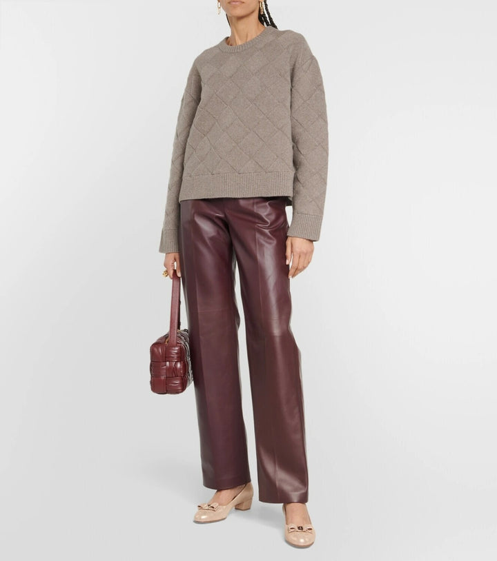 FERRAGAMO VARA CALFSKIN LEATHER BLOCK HEEL PUMPS