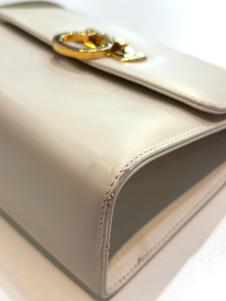 FERRAGAMO GANCINI CALFSKIN LEATHER CROSSBODY BAG