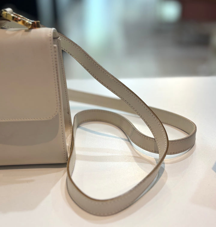 FERRAGAMO GANCINI CALFSKIN LEATHER CROSSBODY BAG