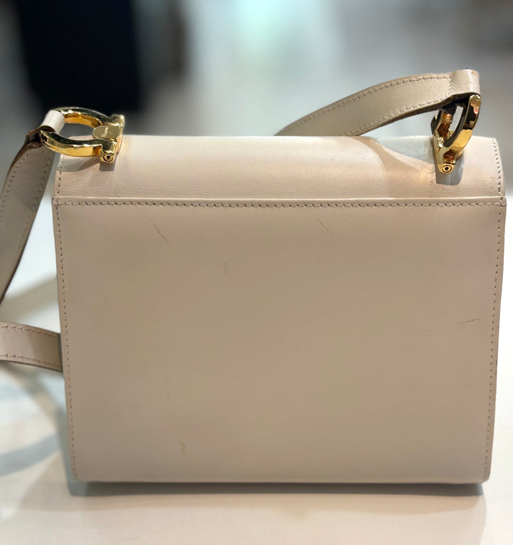 FERRAGAMO GANCINI CALFSKIN LEATHER CROSSBODY BAG