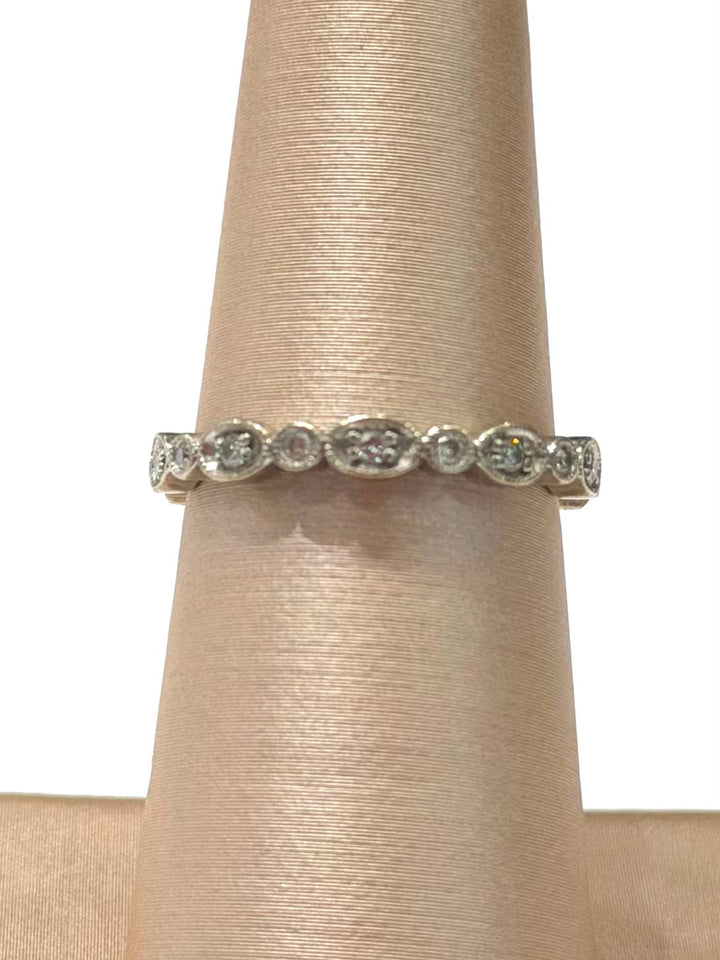 GABRIEL &amp; CO. 14K WHITE GOLD DIAMOND BAND RING