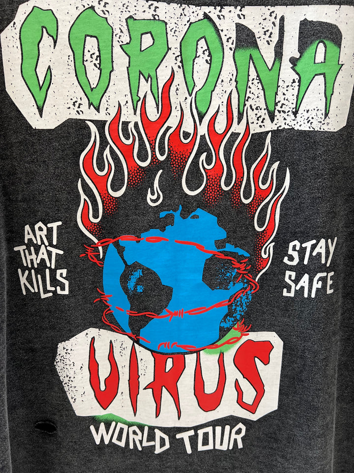 GALLERY DEPT. CORONAVIRUS FADED DISTRESSED TEE-SHIRT