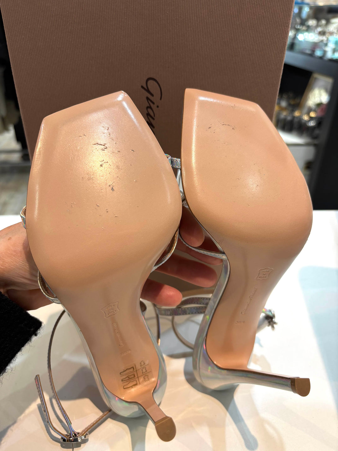 GIANVITO ROSSI JAIPUR 105 EMBELLISHED JEWEL SANDALS