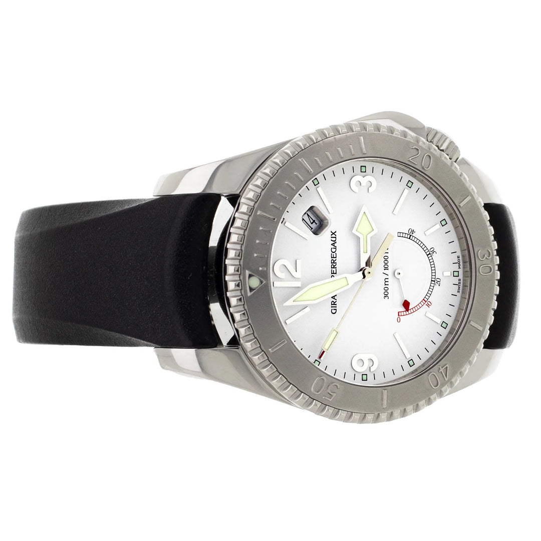 GIRARD PERREGAUX SEA HAWK II WHITE DIAL STAINLESS STEEL WATCH