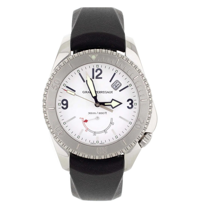 GIRARD PERREGAUX SEA HAWK II WHITE DIAL STAINLESS STEEL WATCH