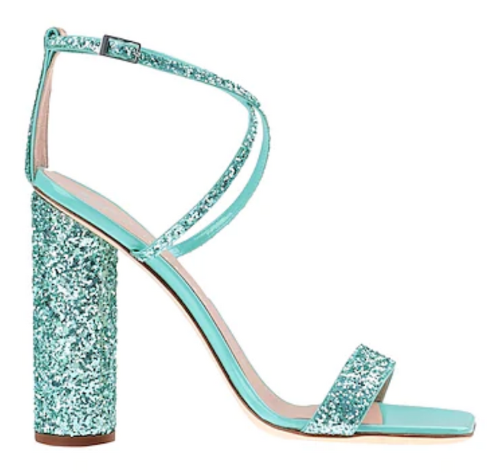 GIUSEPPE ZANOTTI TARA GLITTER HEEL SANDALS