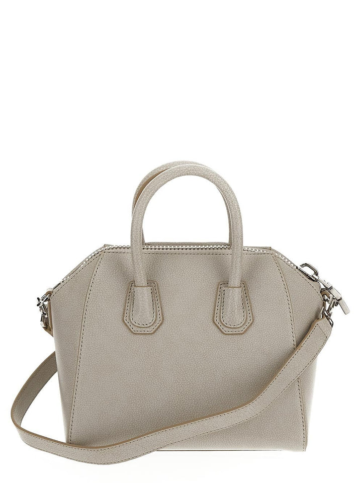GIVENCHY AGED LEATHER MINI ANTIGONA TOP-HANDLE BAG