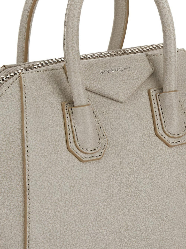 GIVENCHY AGED LEATHER MINI ANTIGONA TOP-HANDLE BAG