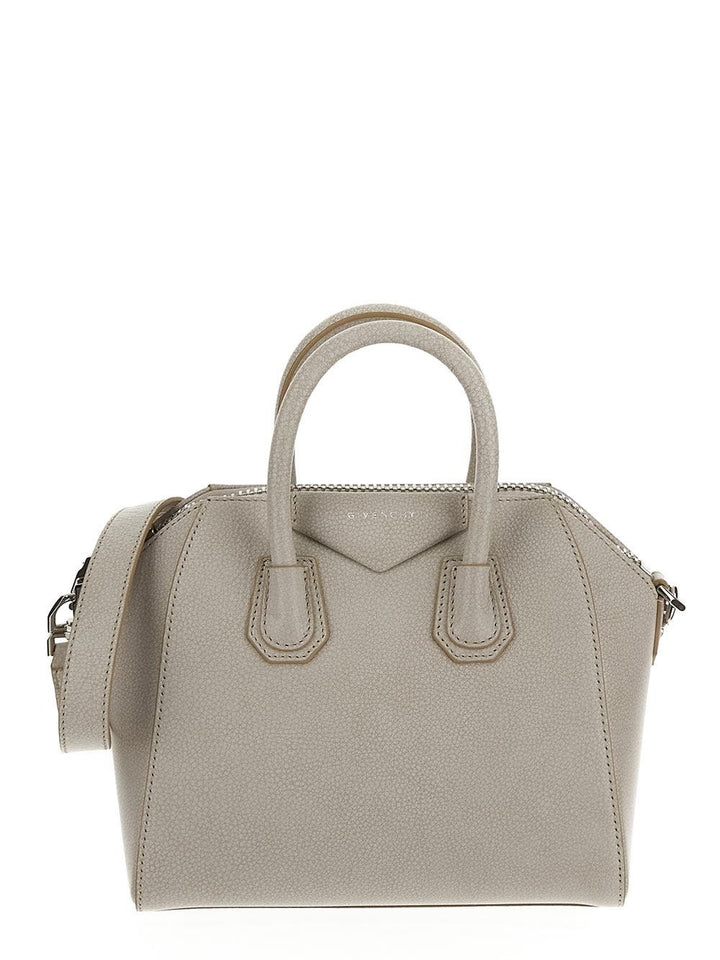 GIVENCHY AGED LEATHER MINI ANTIGONA TOP-HANDLE BAG