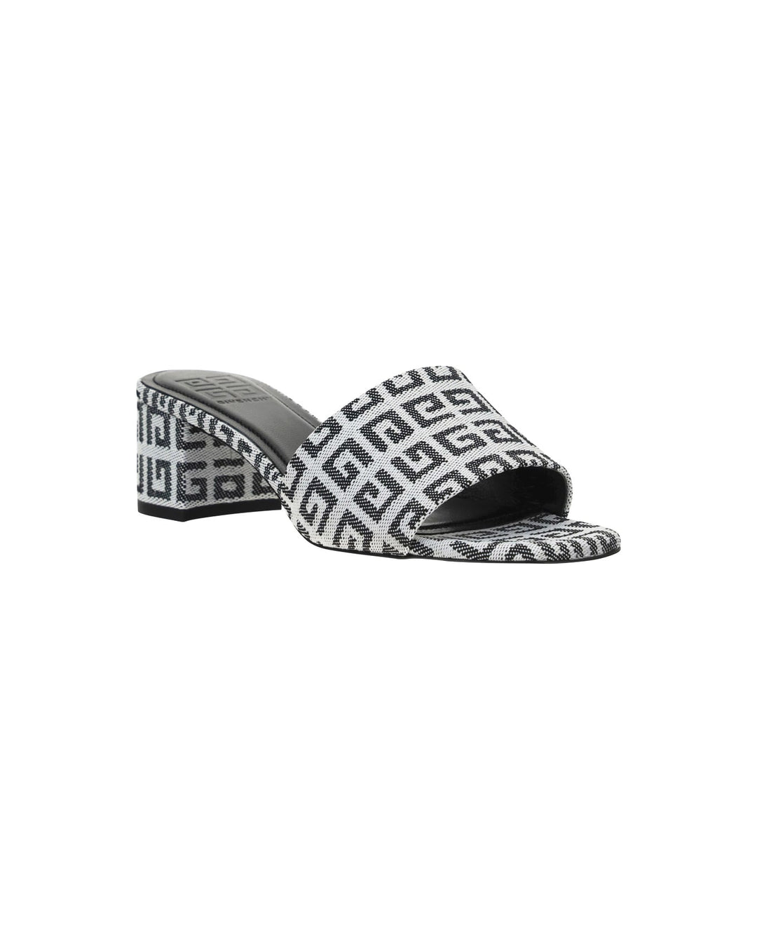 GIVENCHY 4G JACQUARD MONOGRAM BLOCK HEEL MULES