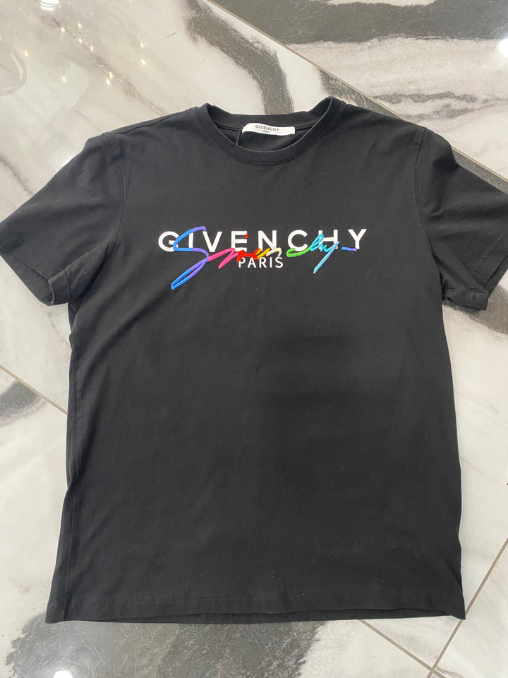 GIVENCHY LOGO-EMBROIDERED T-SHIRT