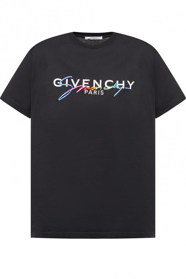 GIVENCHY LOGO-EMBROIDERED T-SHIRT