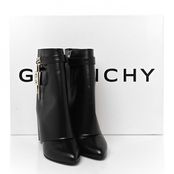 GIVENCHY SHARK LOCK ANKLE CALFSKIN LEATHER BOOTS