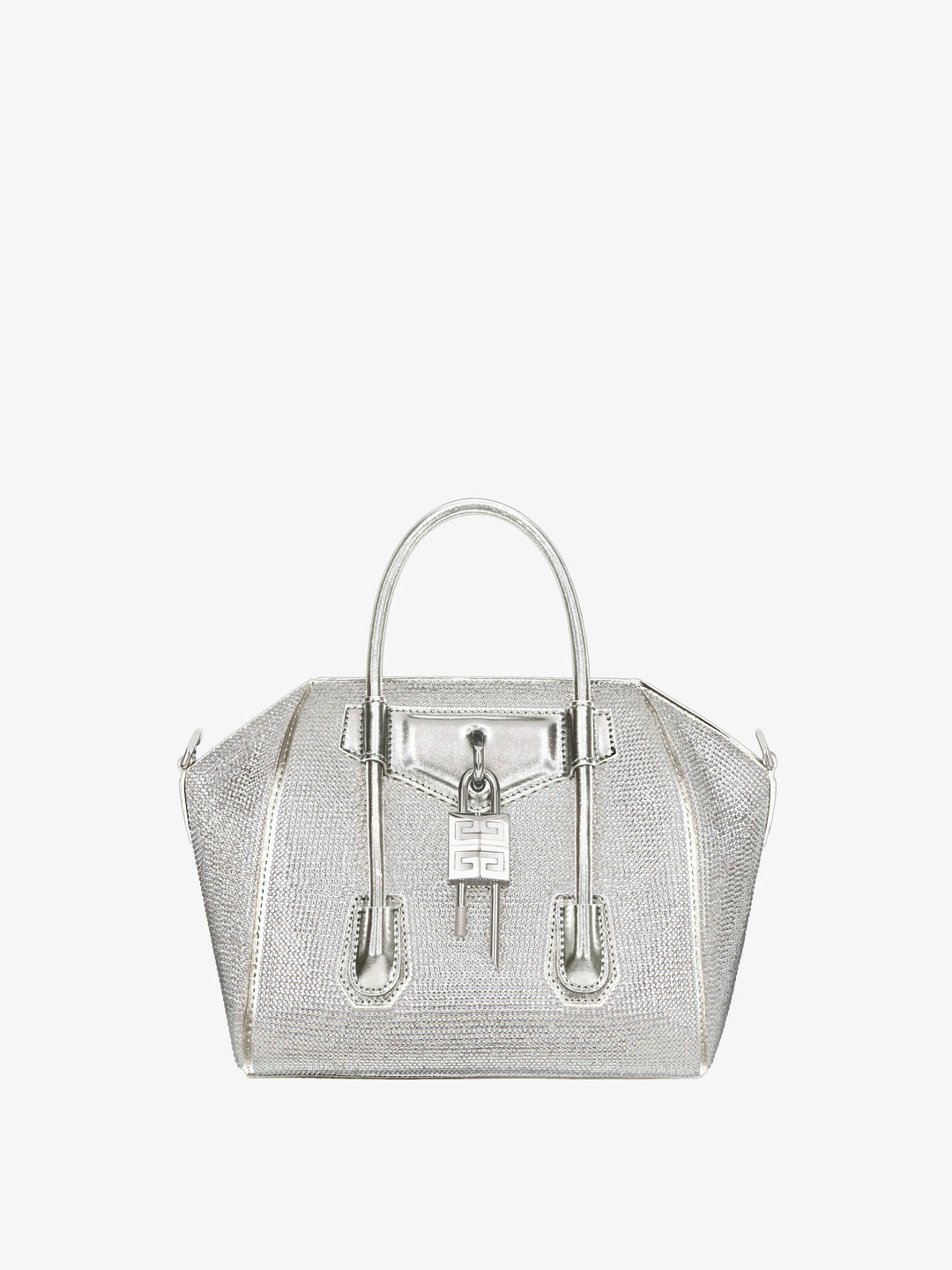 GIVENVHY CRYSTAL EMBELLISHED MINI LOCK ANTIGONA SHOULDER BAG