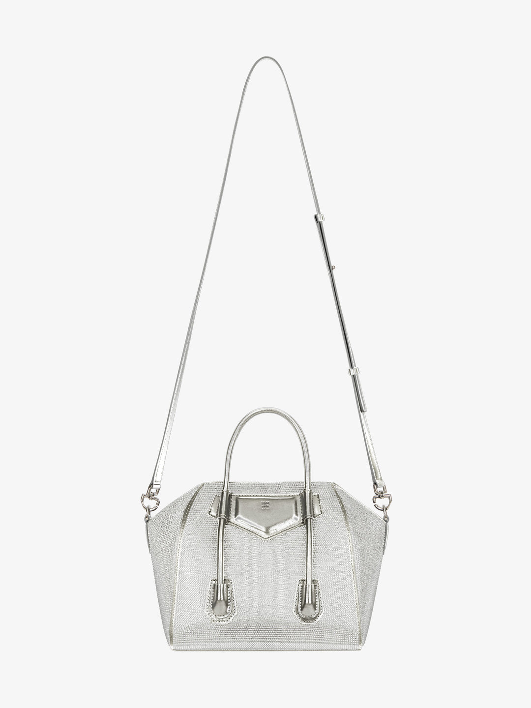 GIVENVHY CRYSTAL EMBELLISHED MINI LOCK ANTIGONA SHOULDER BAG