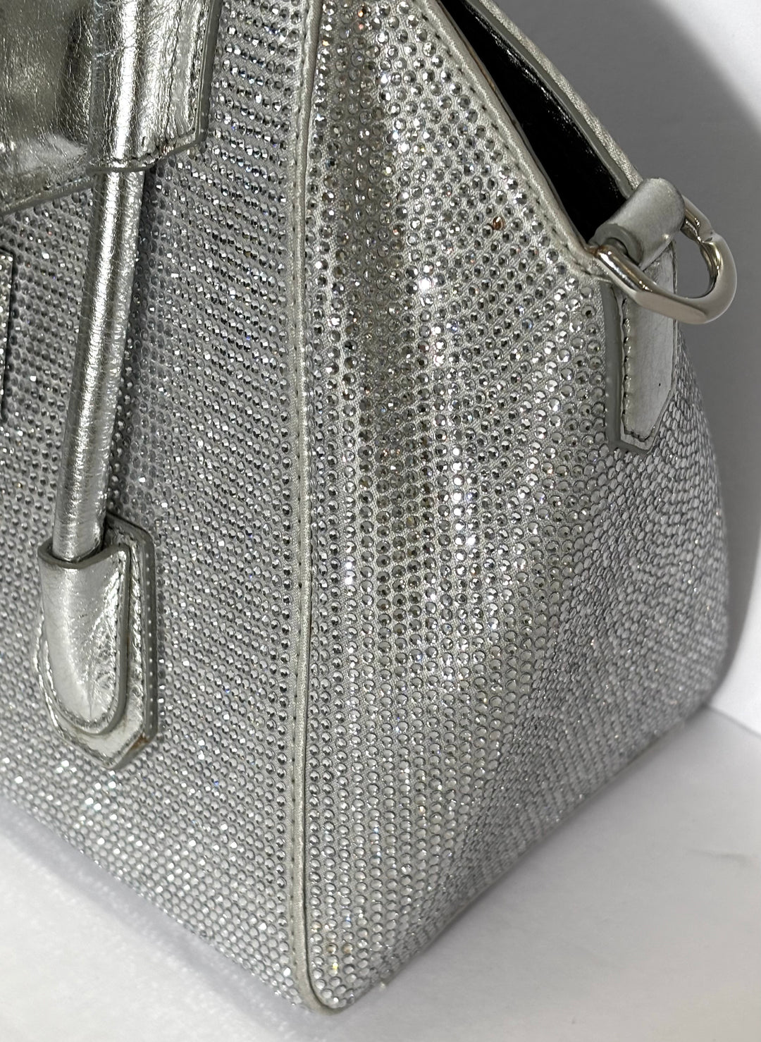GIVENVHY CRYSTAL EMBELLISHED MINI LOCK ANTIGONA SHOULDER BAG