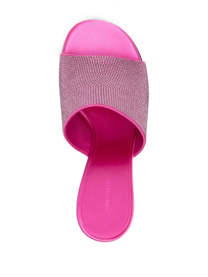 GIVENCHY CRYSTAL EMBELLISHED G CUBE HEELED MULES