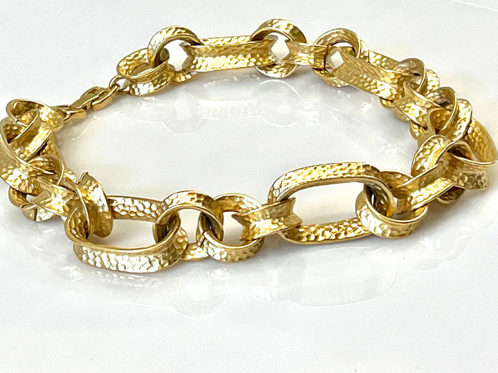 GIVENCHY GOLD PLATED LOGO CHUNKY CHAIN LINK NECKLACE