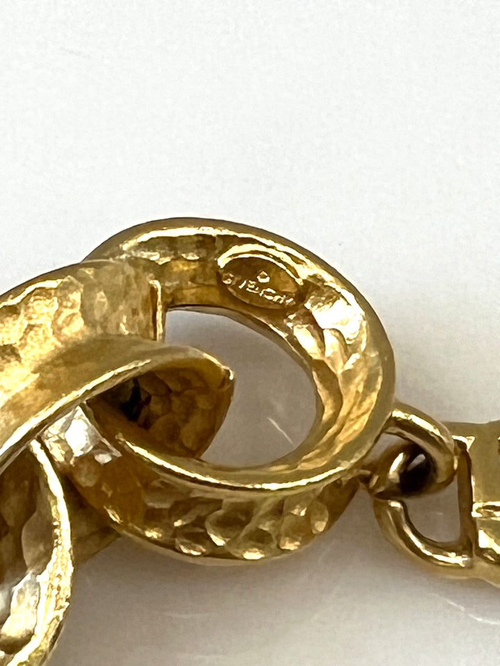 GIVENCHY GOLD PLATED LOGO CHUNKY CHAIN LINK NECKLACE