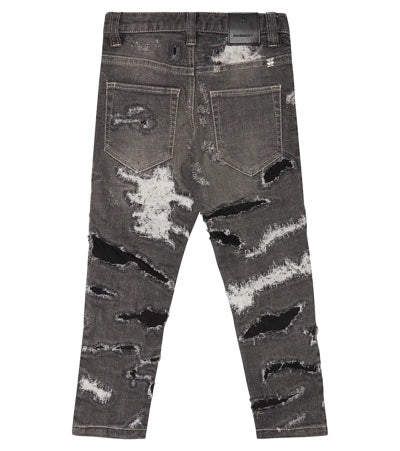 GIVENCHY KIDS DISTRESSED SLIM CUT JEANS