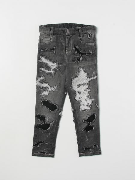 GIVENCHY KIDS DISTRESSED SLIM CUT JEANS