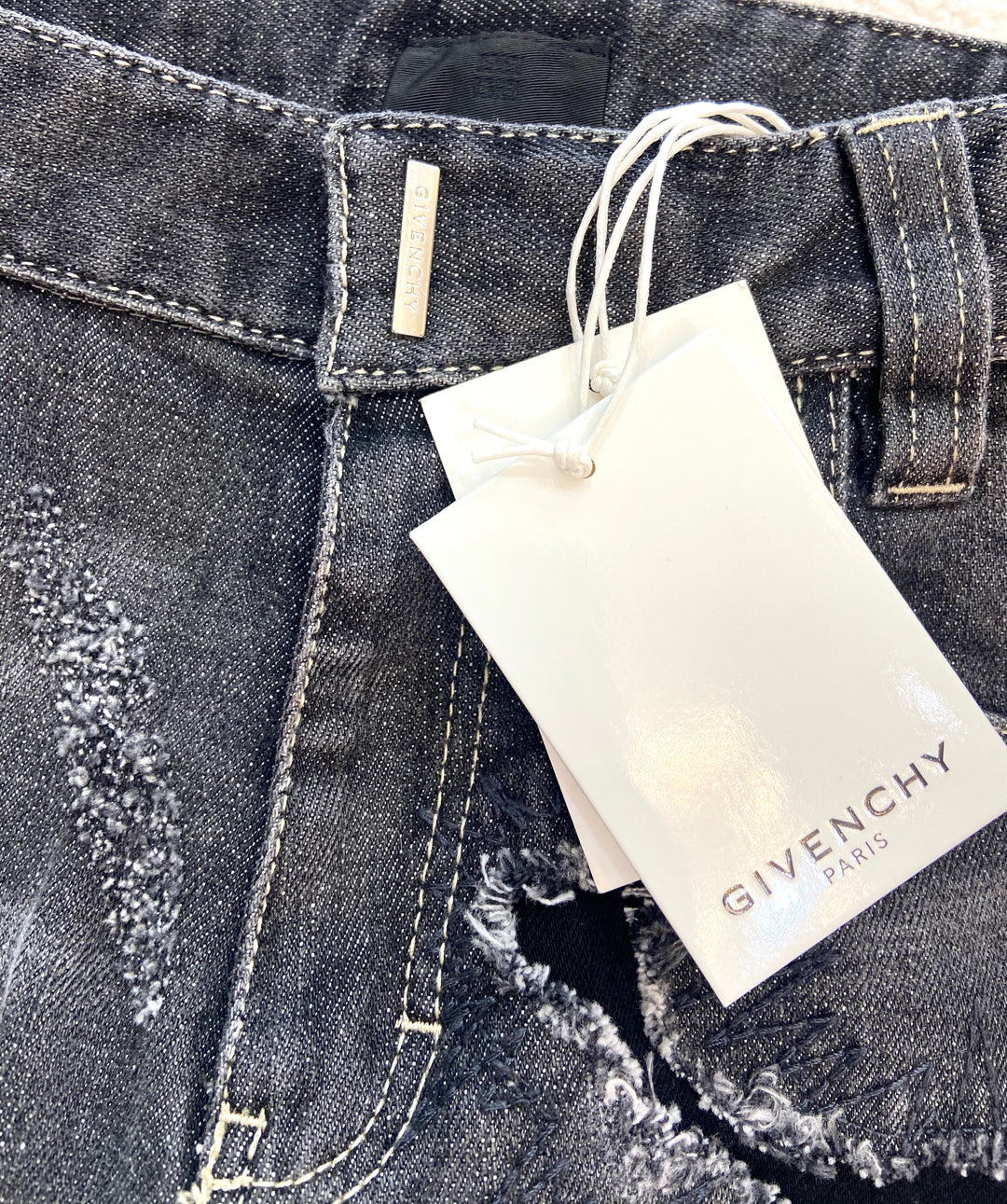 GIVENCHY KIDS DISTRESSED SLIM CUT JEANS