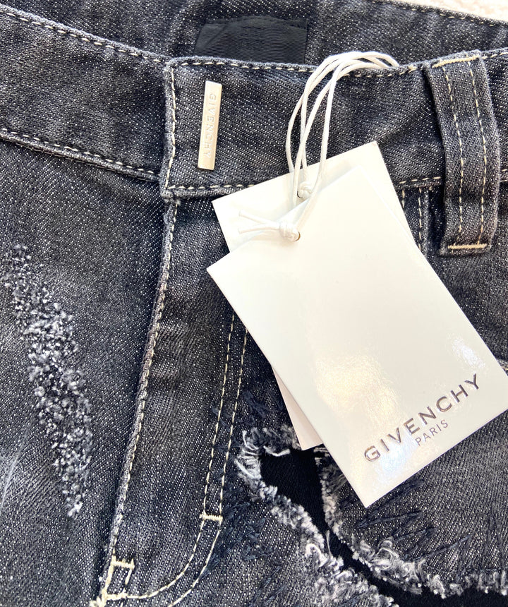GIVENCHY KIDS DISTRESSED SLIM CUT JEANS