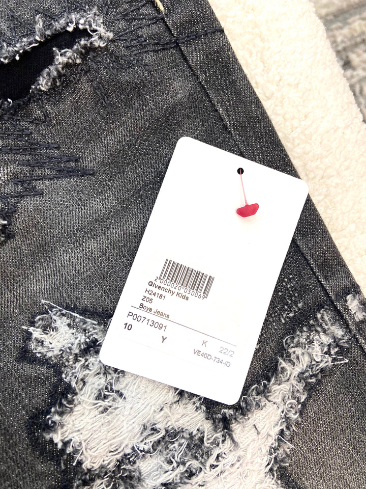 GIVENCHY KIDS DISTRESSED SLIM CUT JEANS