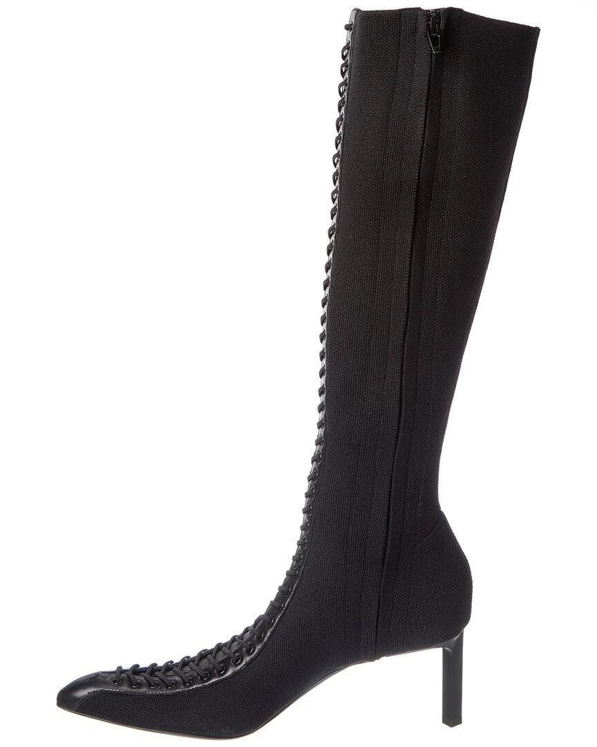 GIVENCHY STRETCH LEATHER TRIM KNEE HIGH BOOTS