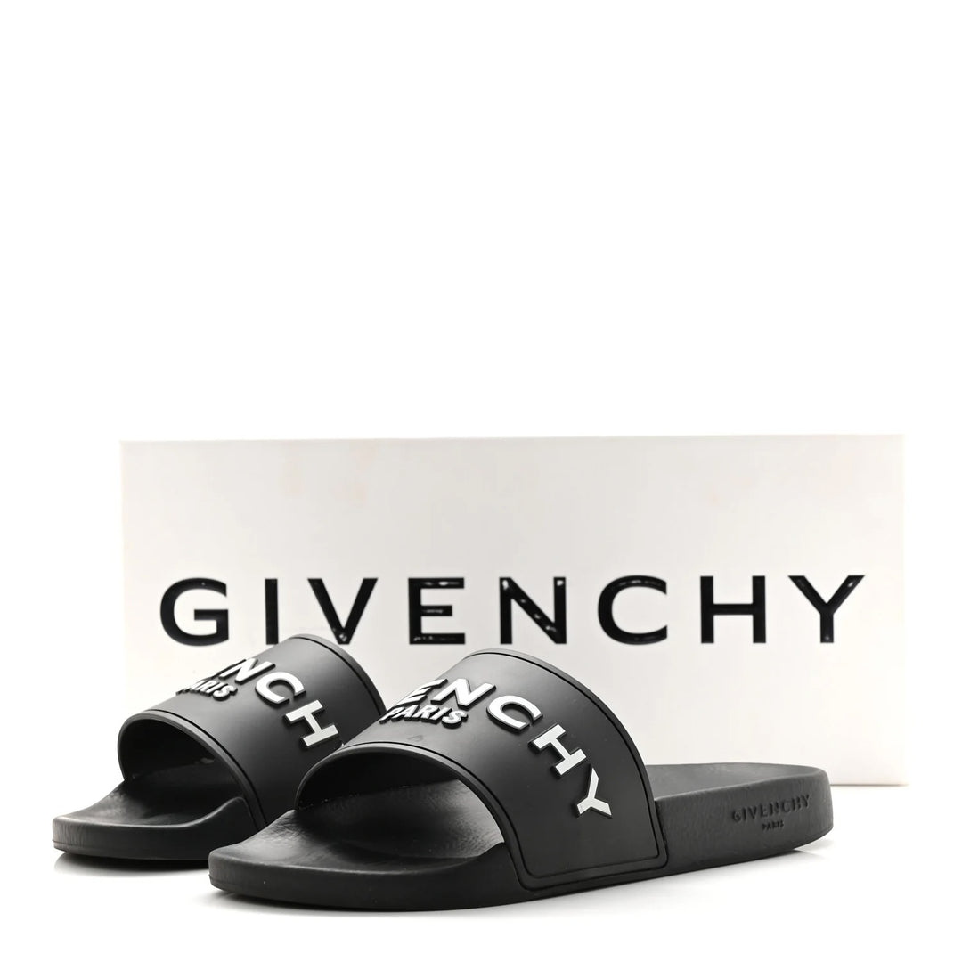 GIVENCHY LOGO EMBOSSED POOL SLIDES
