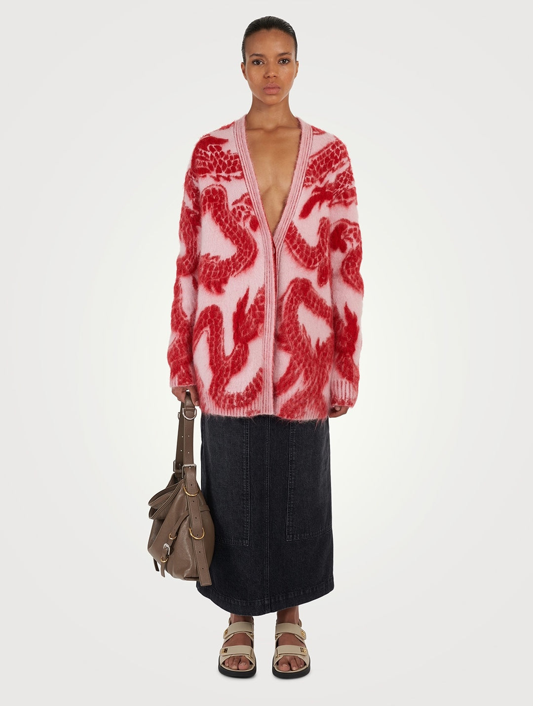 GIVENCHY MOHAIR BLEND OVERSIZED CARDIGAN