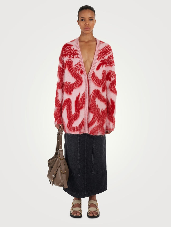 GIVENCHY MOHAIR BLEND OVERSIZED CARDIGAN