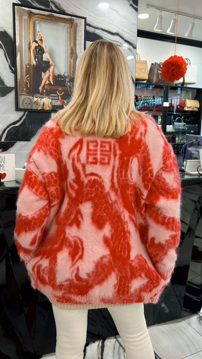 GIVENCHY MOHAIR BLEND OVERSIZED CARDIGAN