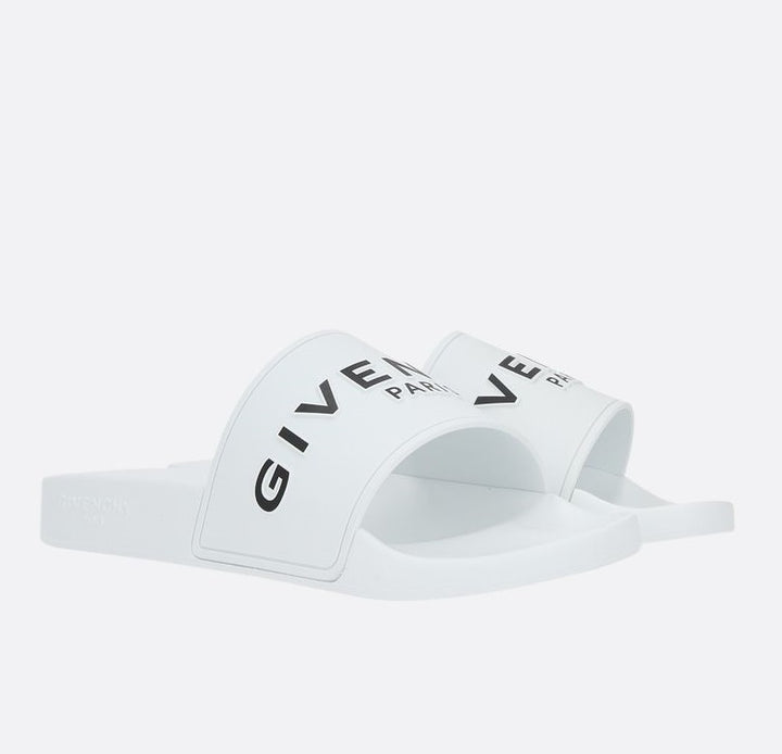 GIVENCHY PARIS FLAT SLIDE SANDALS