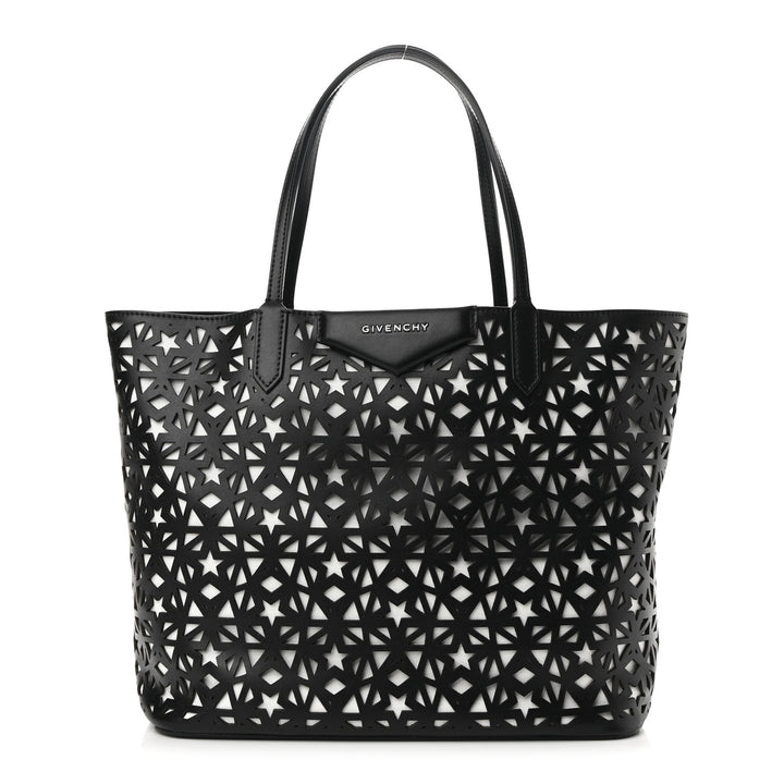 GIVENCHY PERFORATED LEATHER LARGE STAR ANTIGONA TOTE BAG