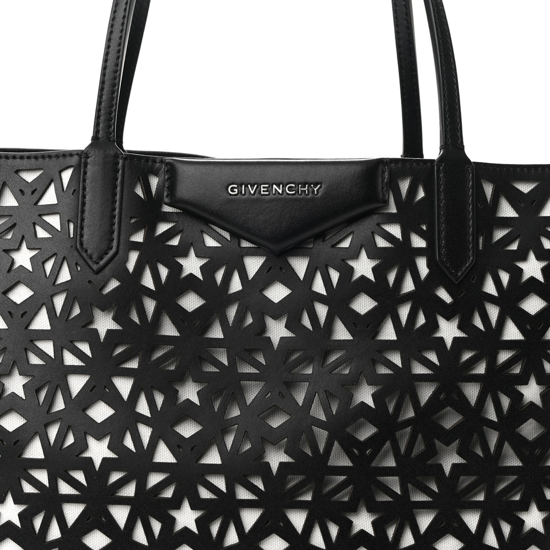 GIVENCHY PERFORATED LEATHER LARGE STAR ANTIGONA TOTE BAG