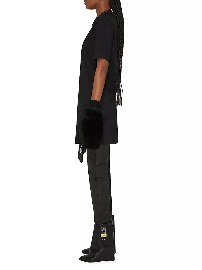 GIVENCHY SHARK LOCK ANKLE CALFSKIN LEATHER BOOTS