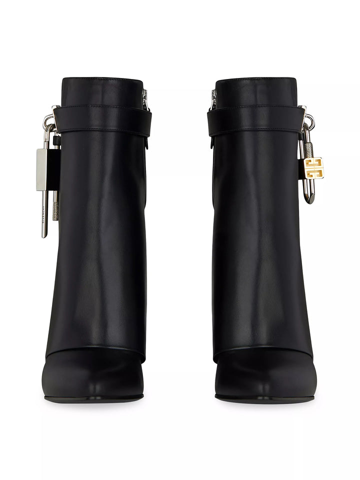 GIVENCHY SHARK LOCK ANKLE CALFSKIN LEATHER BOOTS