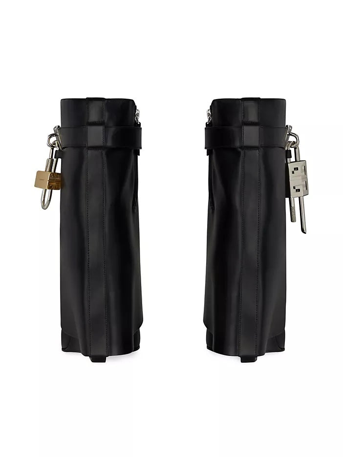 GIVENCHY SHARK LOCK ANKLE CALFSKIN LEATHER BOOTS