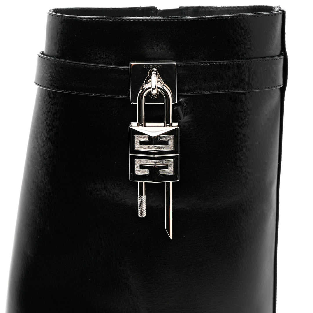 GIVENCHY SHARK LOCK ANKLE CALFSKIN LEATHER BOOTS