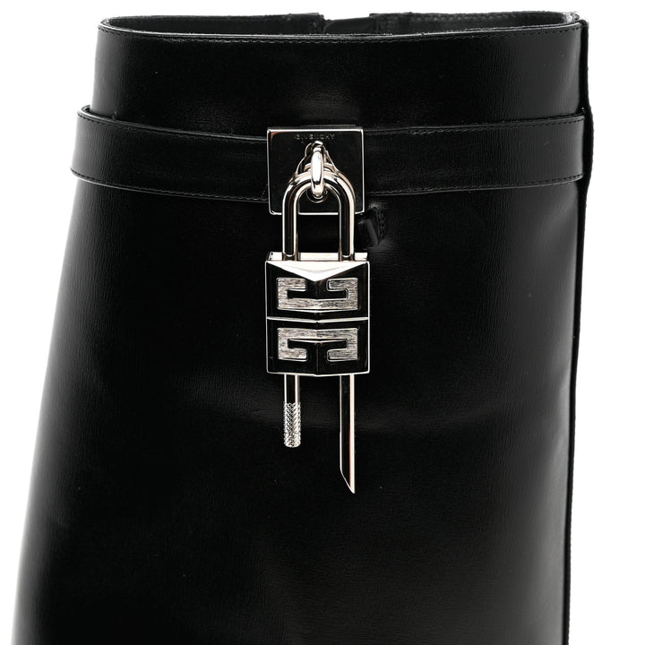GIVENCHY SHARK LOCK ANKLE CALFSKIN LEATHER BOOTS