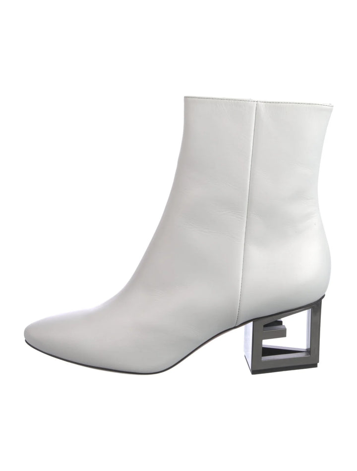 GIVENCHY TRIANGLE HEEL LEATHER BOOTS