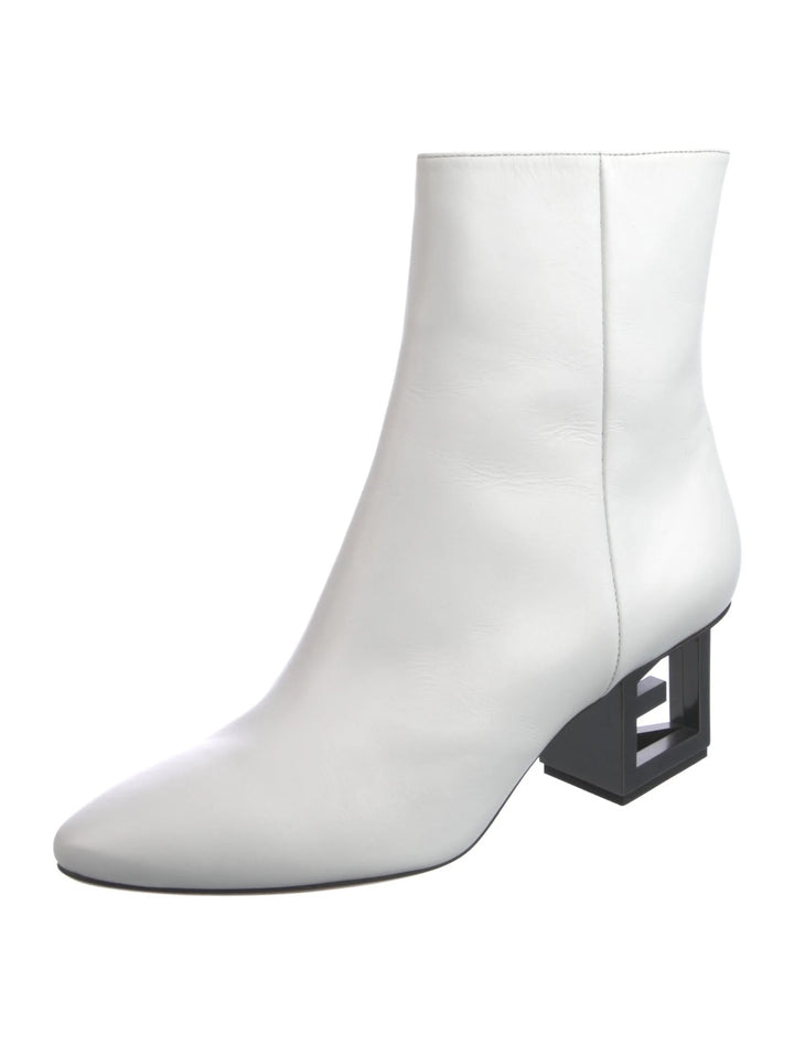 GIVENCHY TRIANGLE HEEL LEATHER BOOTS