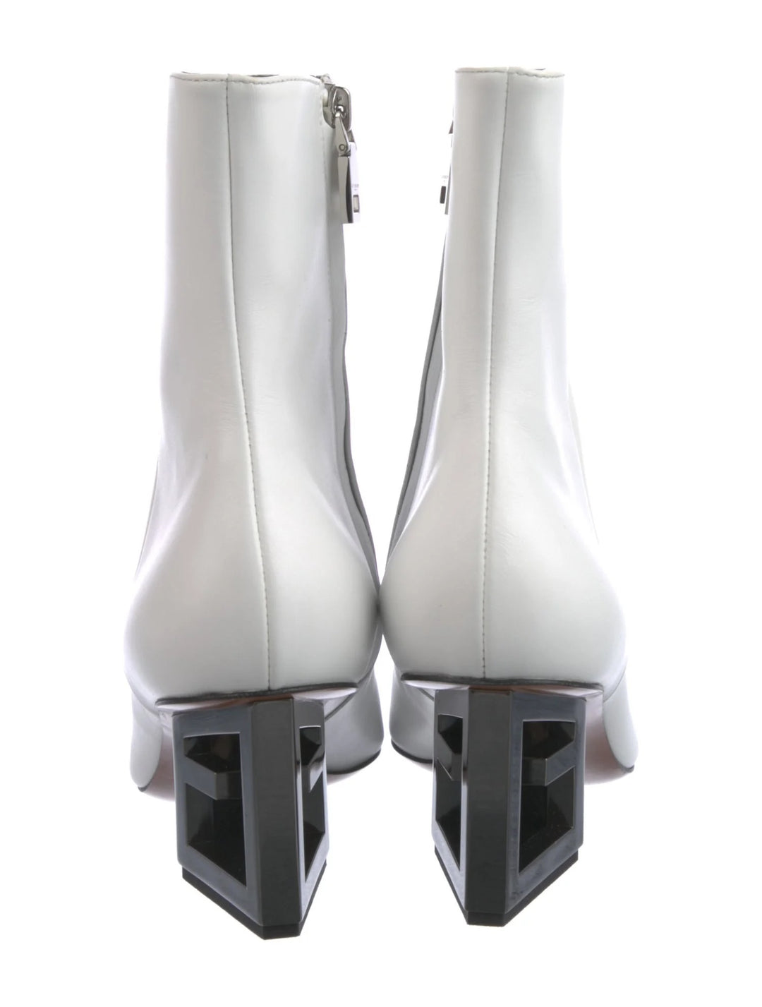 GIVENCHY TRIANGLE HEEL LEATHER BOOTS