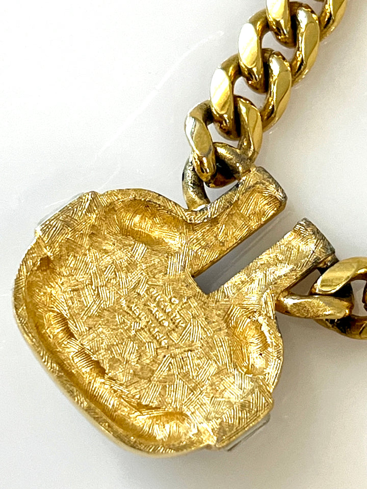 GIVENCHY VINTAGE CRYSTALS CABOCHON NECKLACE