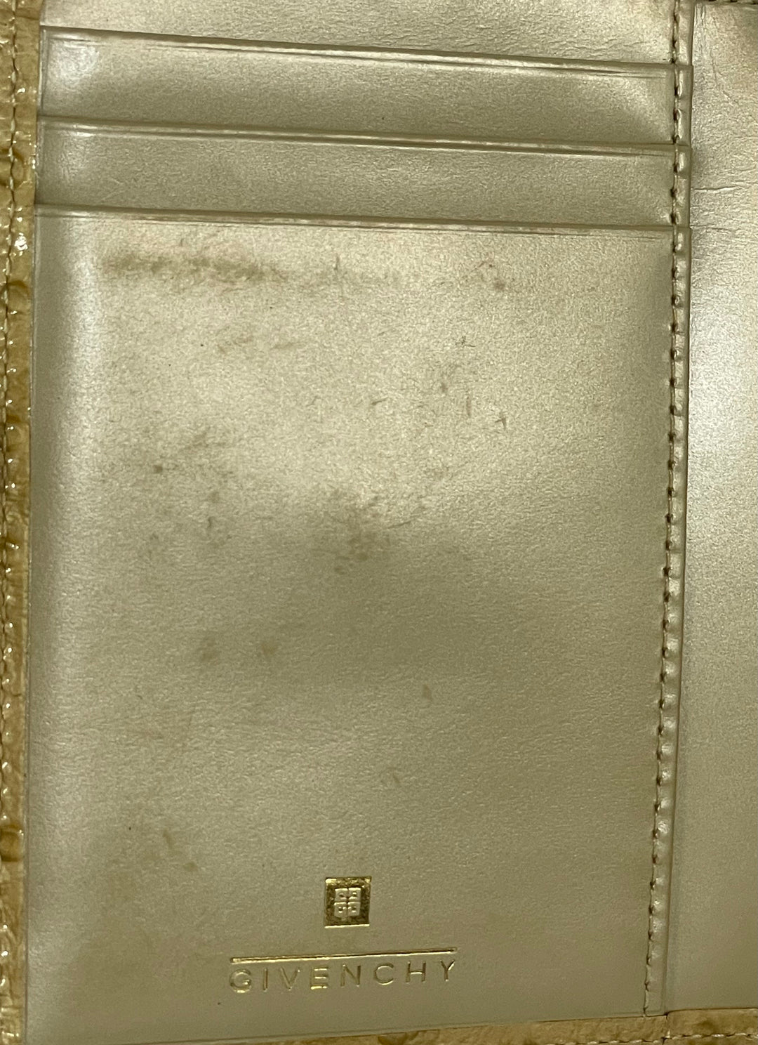 GIVENCHY VINTAGE OSTRICH LEATHER BI-FOLD WALLET