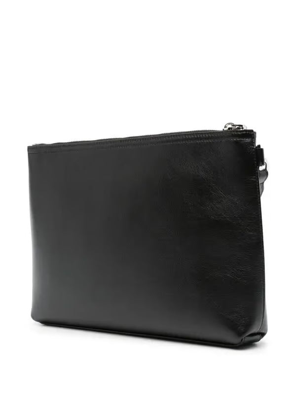 GIVENCHY VOYOU CALFSKIN LEATHER CLUTCH WRISTLET BAG