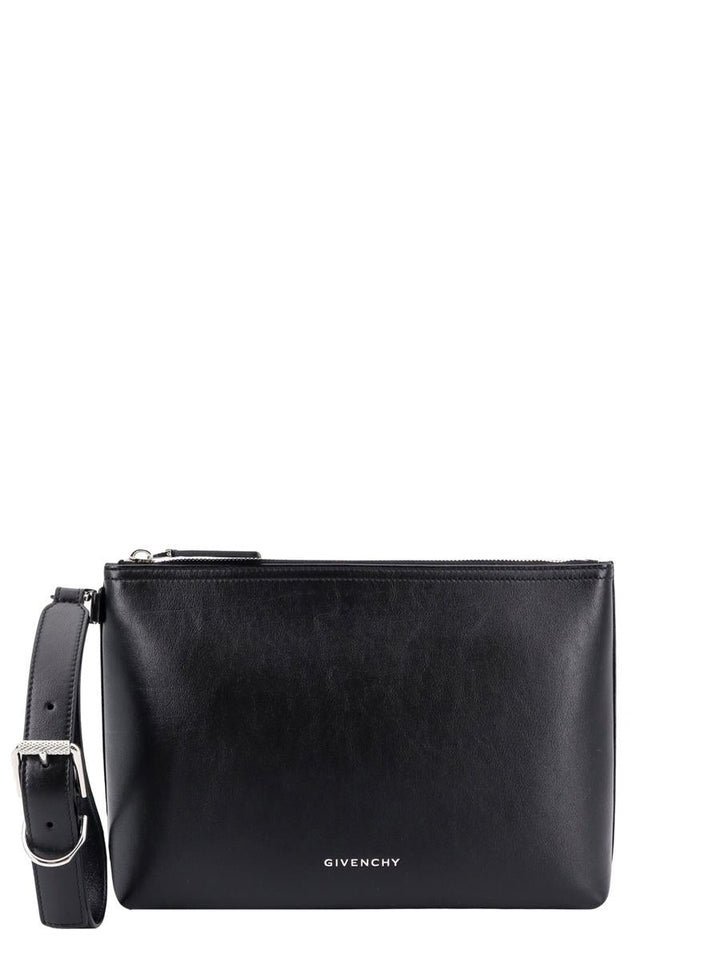 GIVENCHY VOYOU CALFSKIN LEATHER CLUTCH WRISTLET BAG